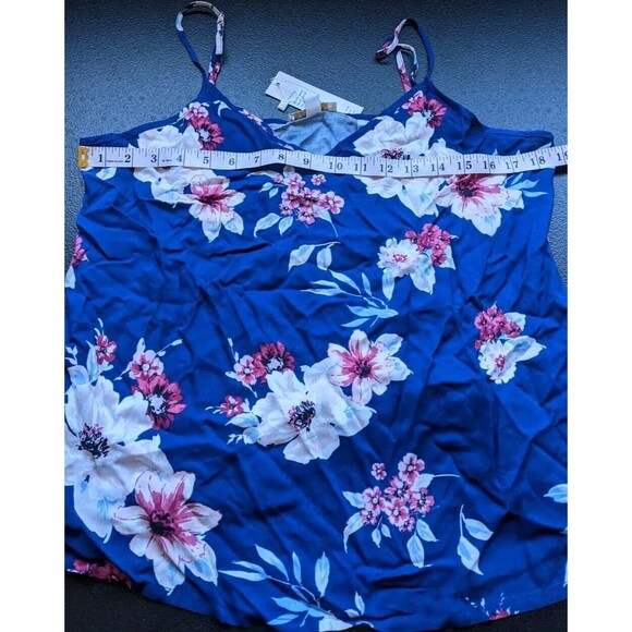 Yumi Kim Tank Top Pajama Floral Tapestry Navy Siesta Spaghetti Strap Large - Picture 4 of 8